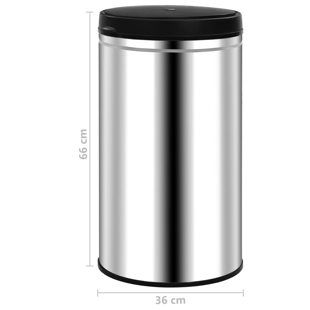 vidaXL Coș de gunoi automat cu senzor, 60 L, oțel inoxidabil vidaXL Coș de gunoi automat cu senzor, 60 L, oțel inoxidabil