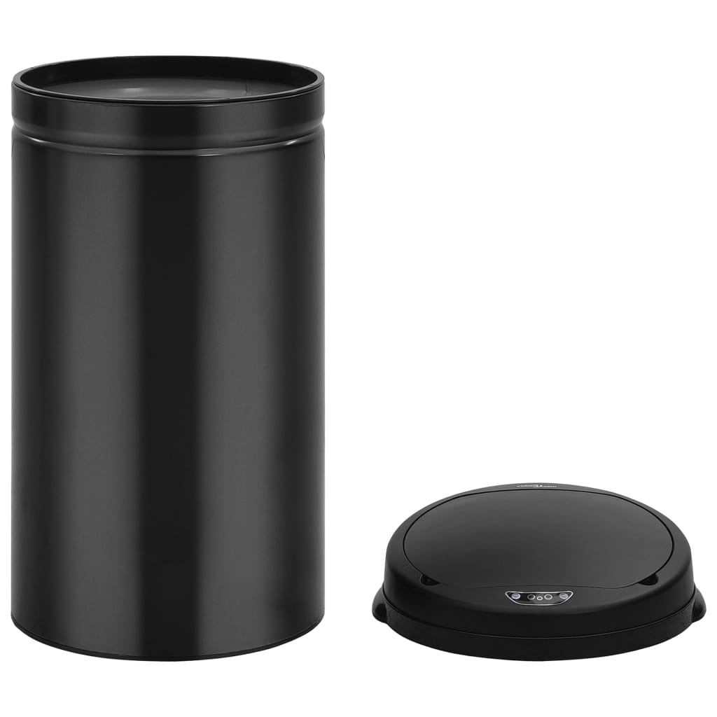 vidaXL Coș de gunoi automat cu senzor, 50 L, negru, oțel carbon vidaXL Coș de gunoi automat cu senzor, 50 L, negru, oțel carbon