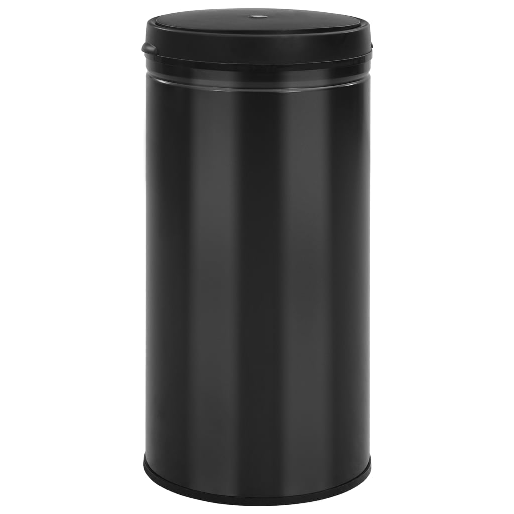 vidaXL Coș de gunoi automat cu senzor, 70 L, negru, oțel carbon vidaXL Coș de gunoi automat cu senzor, 70 L, negru, oțel carbon