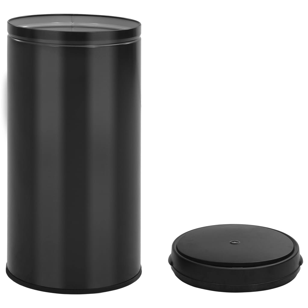 vidaXL Coș de gunoi automat cu senzor, 70 L, negru, oțel carbon vidaXL Coș de gunoi automat cu senzor, 70 L, negru, oțel carbon