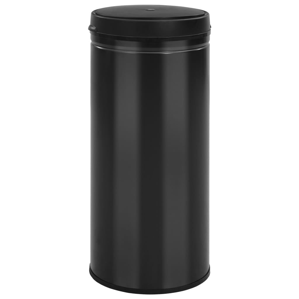 vidaXL Coș de gunoi automat cu senzor, 80 L, negru, oțel carbon vidaXL Coș de gunoi automat cu senzor, 80 L, negru, oțel carbon