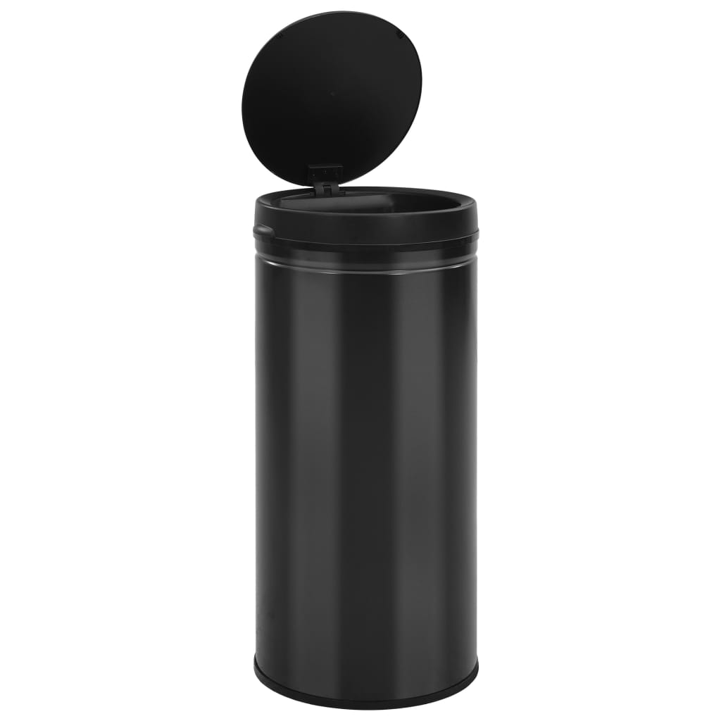 vidaXL Coș de gunoi automat cu senzor, 80 L, negru, oțel carbon vidaXL Coș de gunoi automat cu senzor, 80 L, negru, oțel carbon