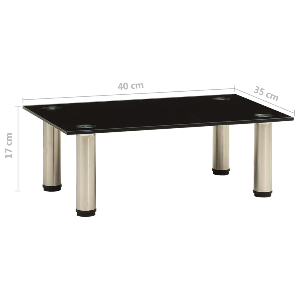 vidaXL Suport TV, negru, 40 x 35 x 17 cm, sticlă securizată