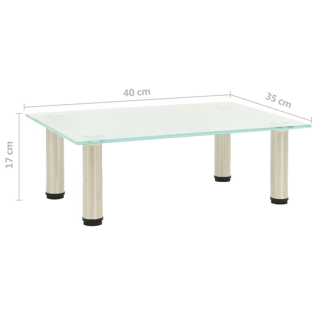 vidaXL Suport TV, mătuit, 40 x 35 x 17 cm, sticlă securizată