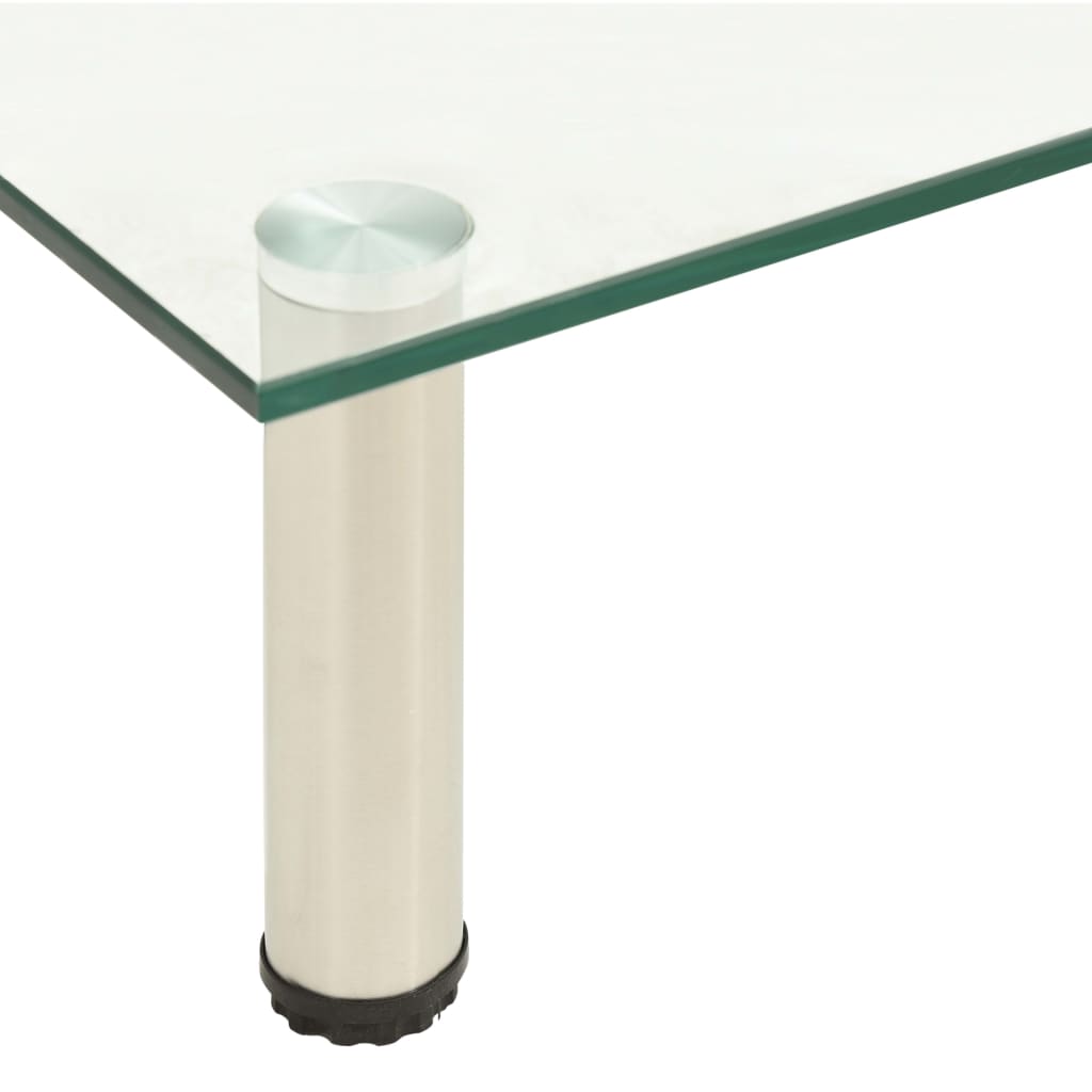 vidaXL Suport TV, transparent, 40 x 35 x 17 cm, sticlă securizată