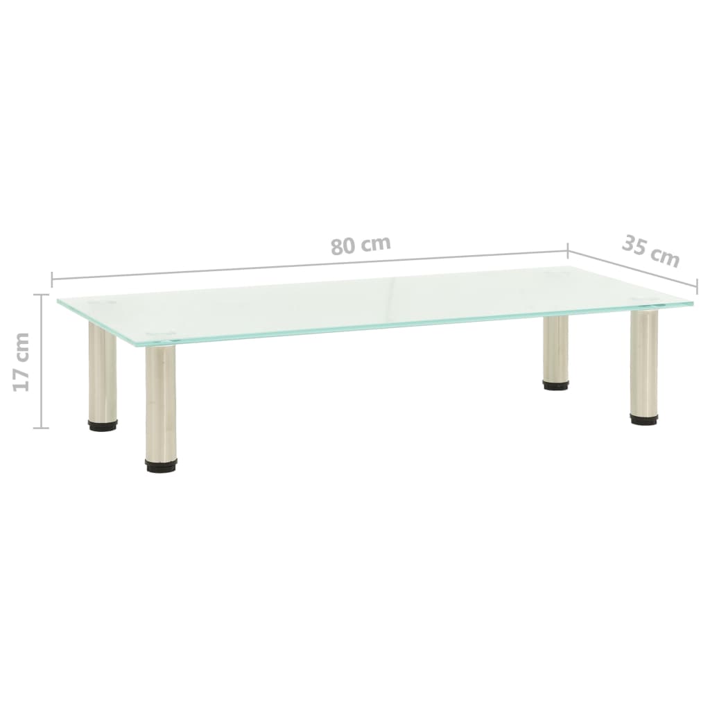 vidaXL Suport TV, mătuit, 80 x 35 x 17 cm, sticlă securizată