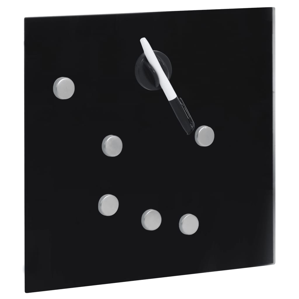 vidaXL Casetă pentru chei cu tablă magnetică, negru, 35 x 35 x 4 cm vidaXL Casetă pentru chei cu tablă magnetică, negru, 35 x 35 x 4 cm
