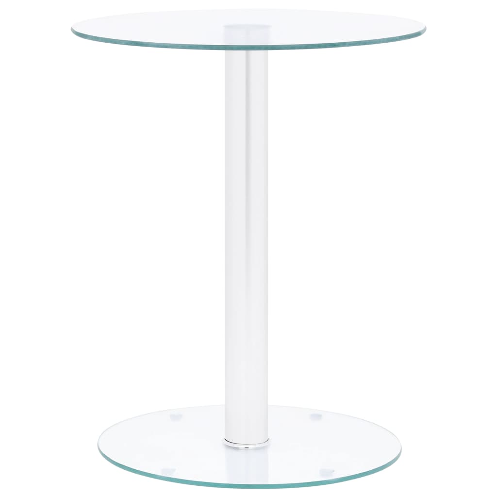 vidaXL Măsuță de cafea, transparent, 40 cm, sticlă securizată