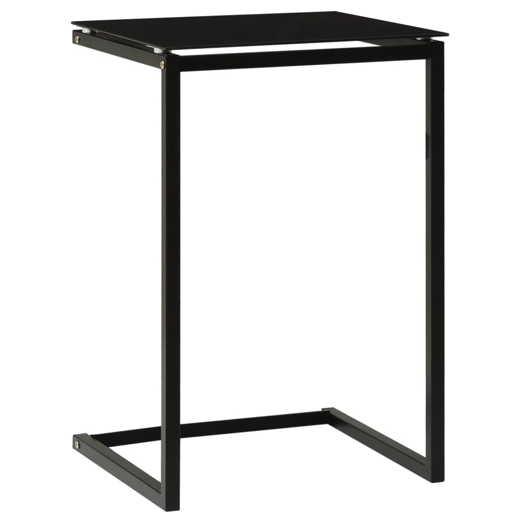 vidaXL Masă laterală, negru, 40x40x60 cm, sticlă securizată vidaXL Masă laterală, negru, 40x40x60 cm, sticlă securizată