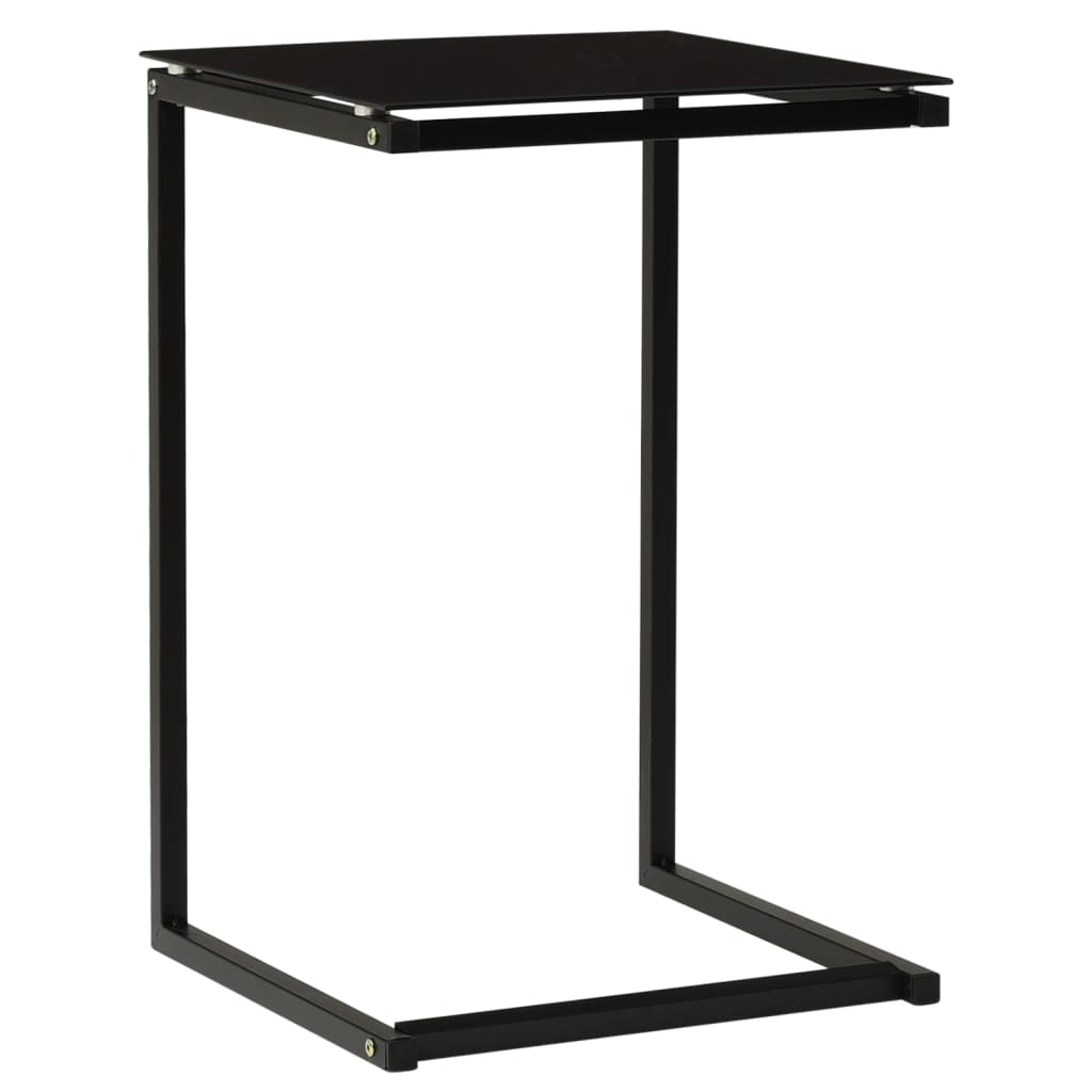 vidaXL Masă laterală, negru, 40x40x60 cm, sticlă securizată vidaXL Masă laterală, negru, 40x40x60 cm, sticlă securizată