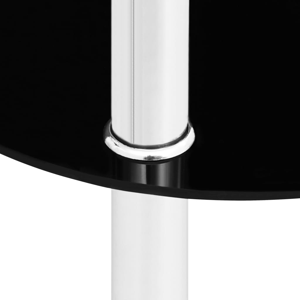vidaXL Masă laterală 2 niveluri transparent/negru 38x38x50 cm sticlă vidaXL Masă laterală 2 niveluri transparent/negru 38x38x50 cm sticlă
