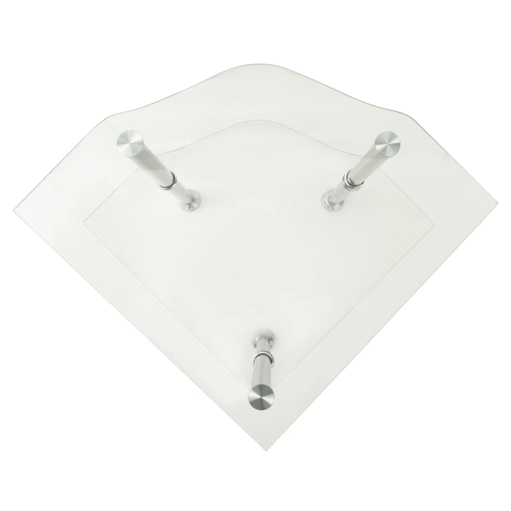 vidaXL Masă laterală, 2 niveluri, transparent, 38x38x50 cm, sticlă vidaXL Masă laterală, 2 niveluri, transparent, 38x38x50 cm, sticlă