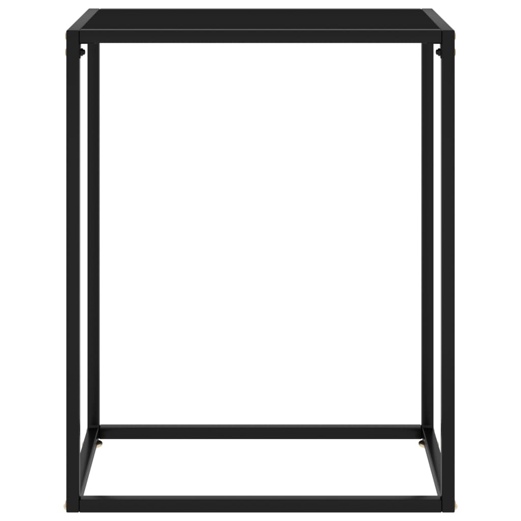 vidaXL Masă consolă, negru, 60x35x75 cm, sticlă securizată
