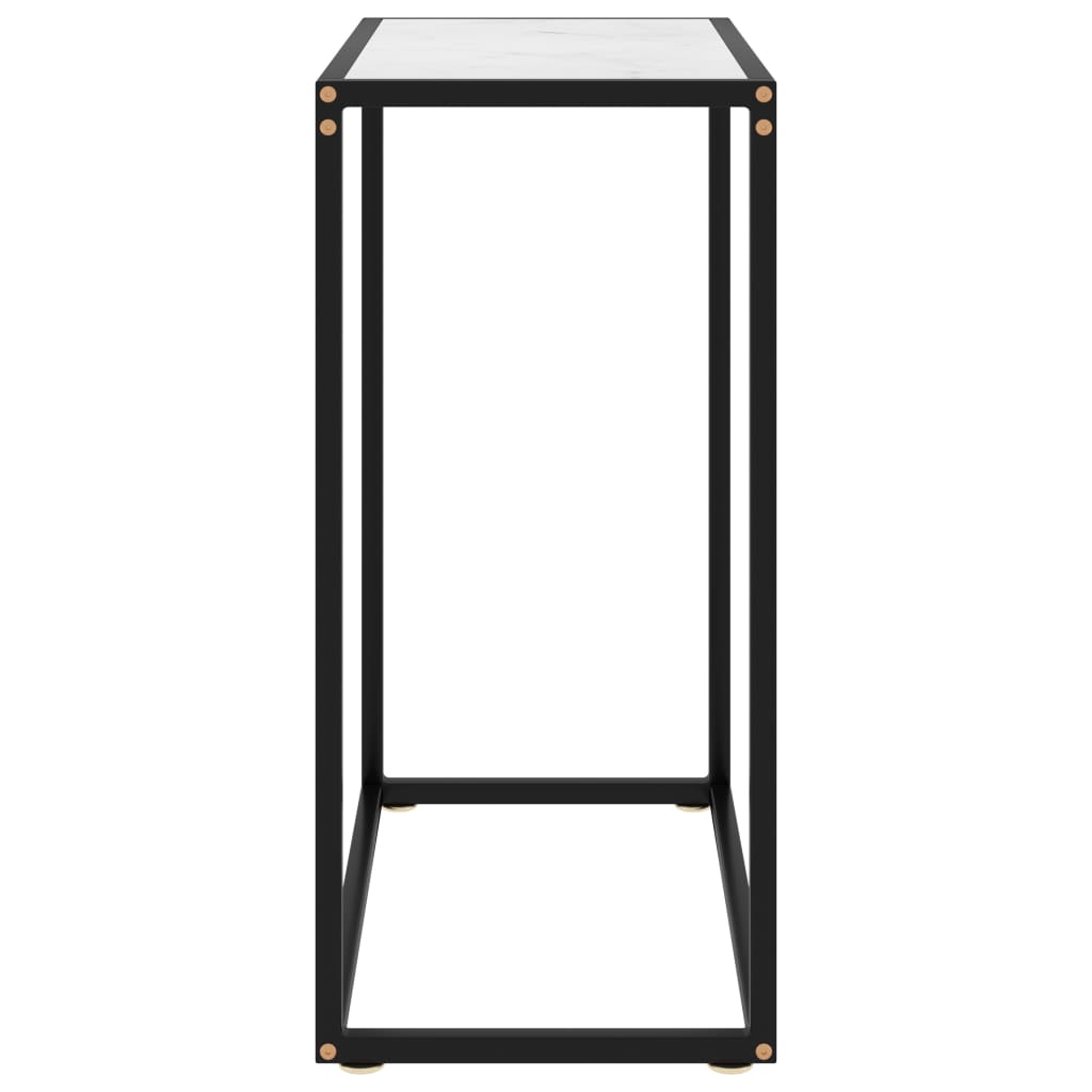 vidaXL Masă consolă, alb, 60x35x75 cm, sticlă securizată vidaXL Masă consolă, alb, 60x35x75 cm, sticlă securizată