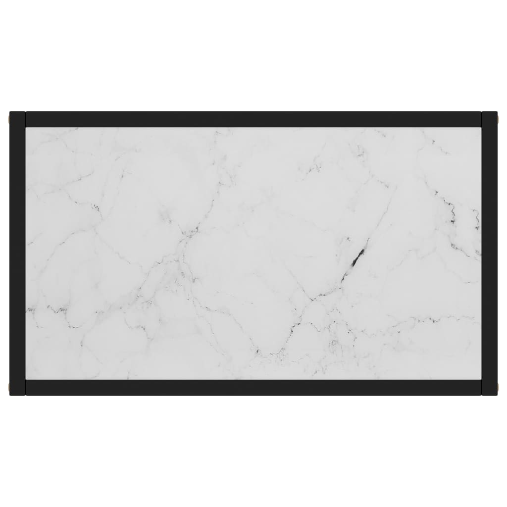 vidaXL Masă consolă, alb, 60x35x75 cm, sticlă securizată vidaXL Masă consolă, alb, 60x35x75 cm, sticlă securizată