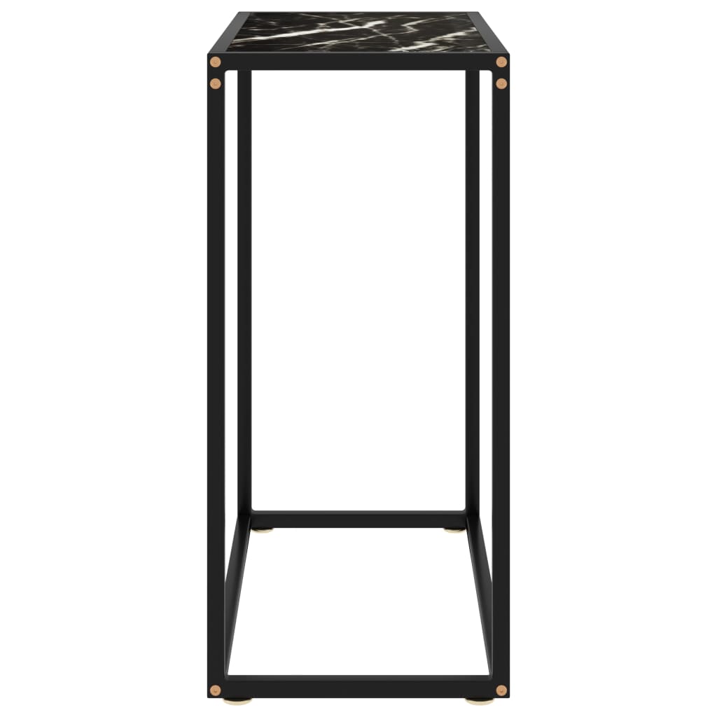 vidaXL Masă consolă, negru, 60x35x75 cm, sticlă securizată