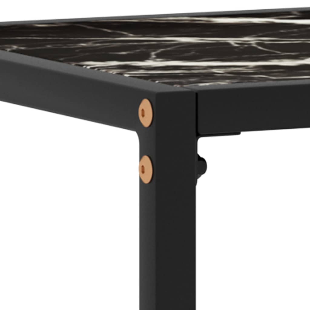 vidaXL Masă consolă, negru, 60x35x75 cm, sticlă securizată