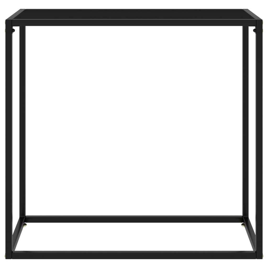 vidaXL Masă consolă, negru, 80x35x75 cm, sticlă securizată
