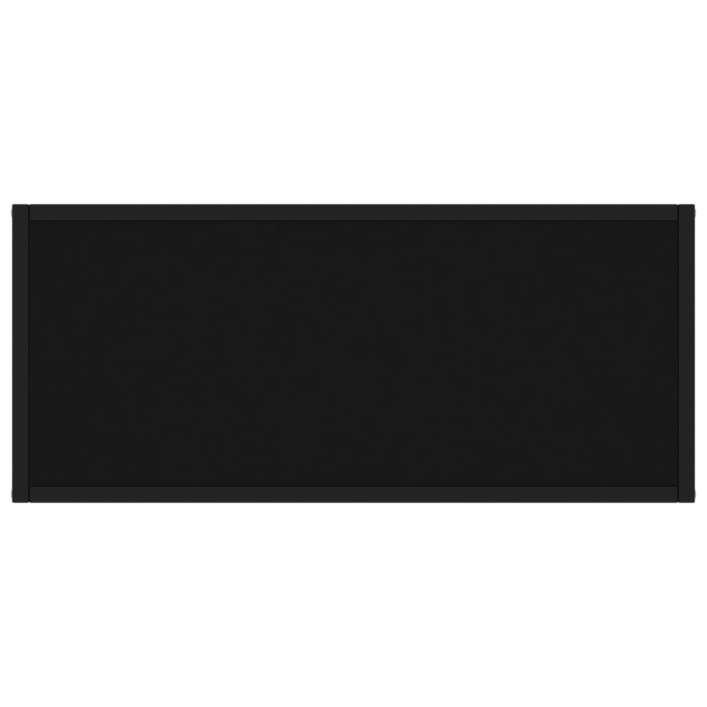 vidaXL Masă consolă, negru, 80x35x75 cm, sticlă securizată