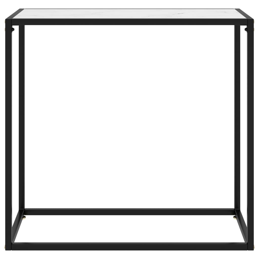 vidaXL Masă consolă, alb, 80x35x75 cm, sticlă securizată vidaXL Masă consolă, alb, 80x35x75 cm, sticlă securizată