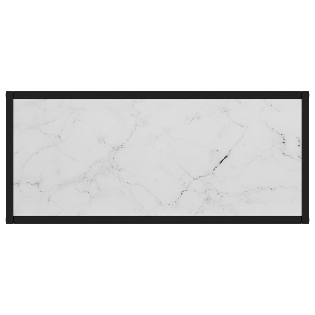 vidaXL Masă consolă, alb, 80x35x75 cm, sticlă securizată vidaXL Masă consolă, alb, 80x35x75 cm, sticlă securizată
