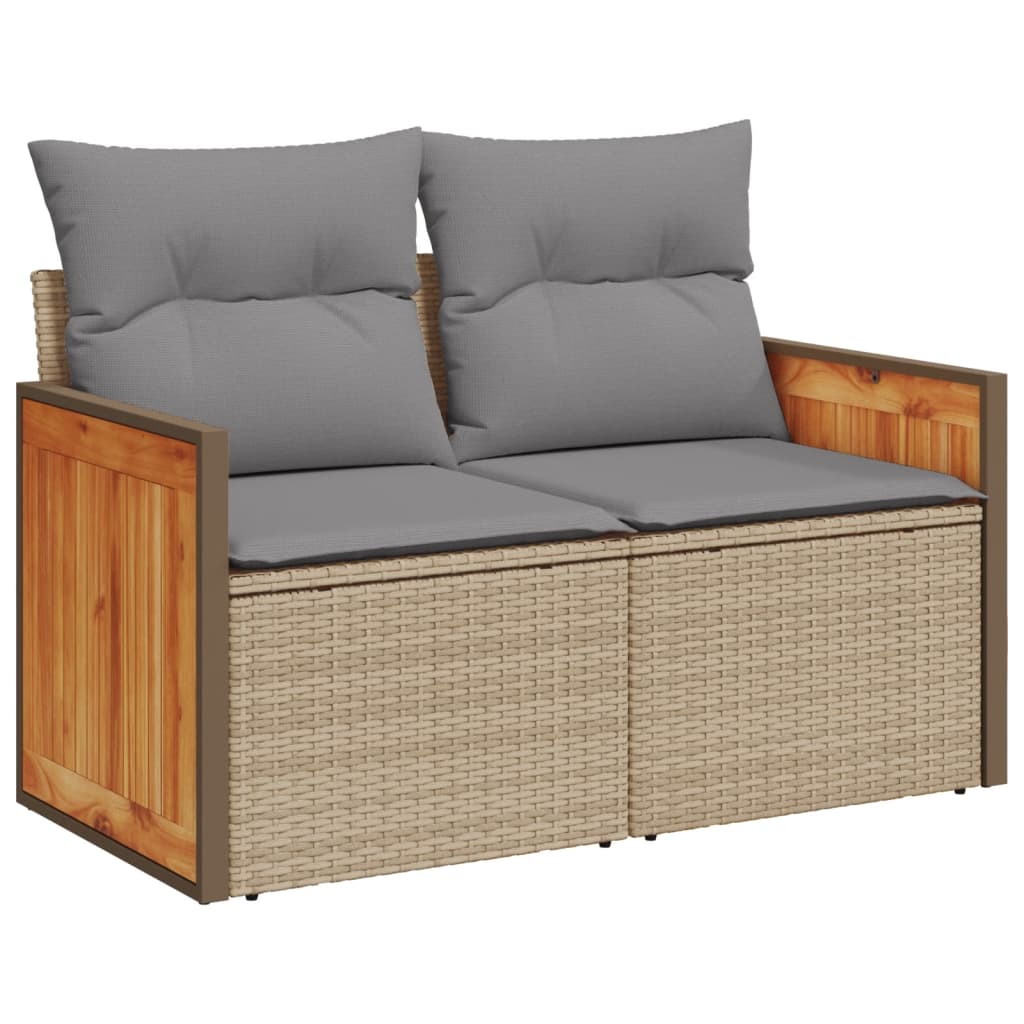 vidaXL Set canapele de grădină cu perne, 10 piese, bej, poliratan vidaXL Set canapele de grădină cu perne, 10 piese, bej, poliratan
