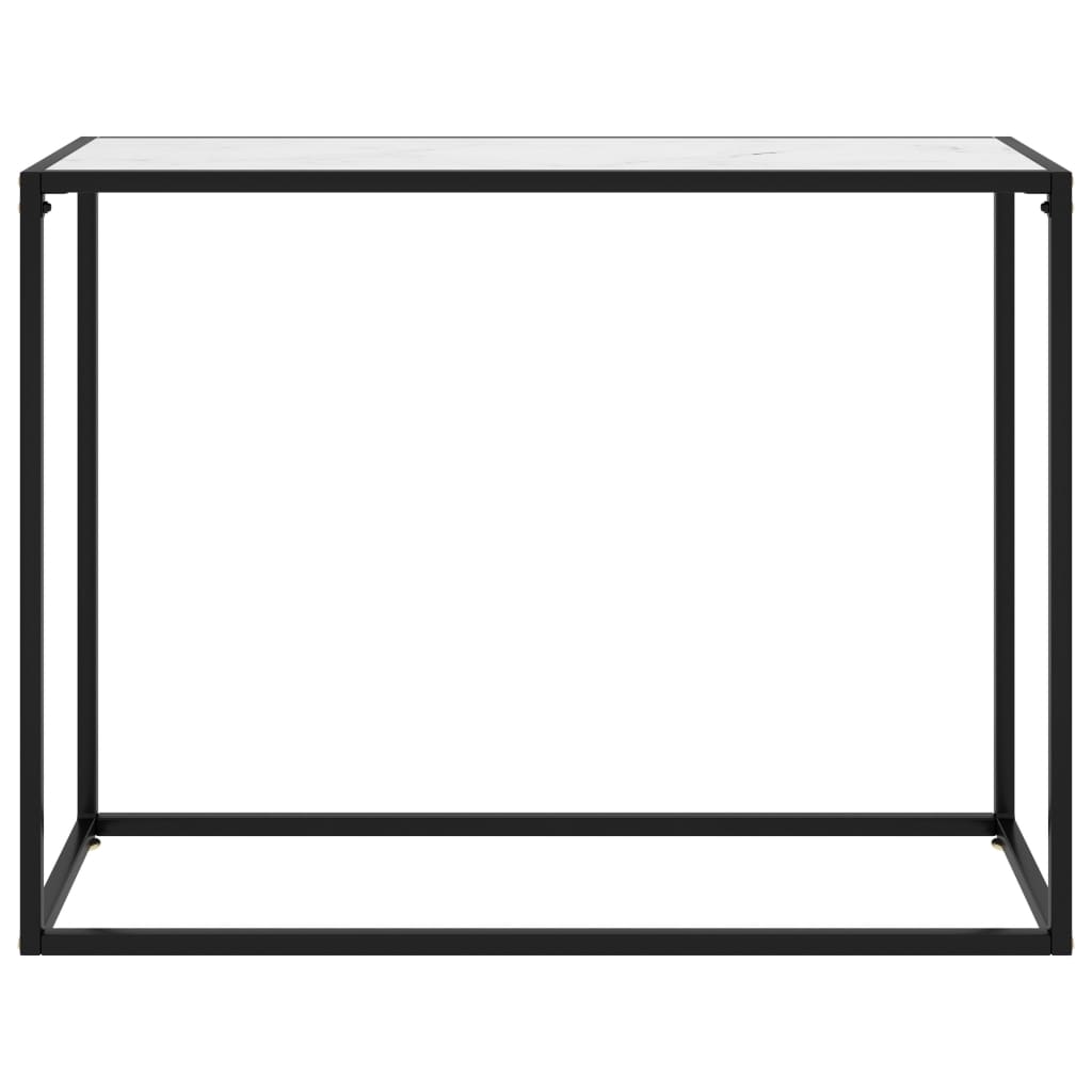 vidaXL Masă consolă, alb, 100x35x75 cm, sticlă securizată vidaXL Masă consolă, alb, 100x35x75 cm, sticlă securizată