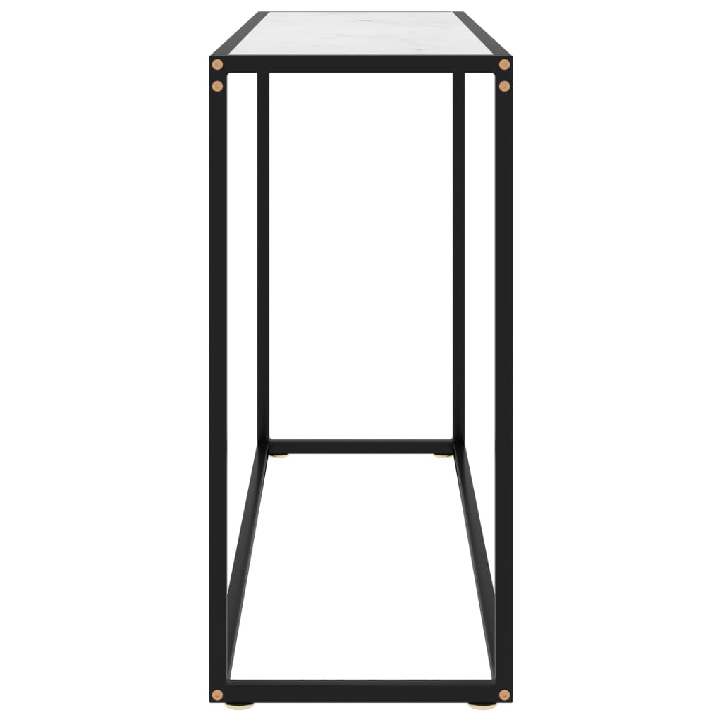 vidaXL Masă consolă, alb, 100x35x75 cm, sticlă securizată vidaXL Masă consolă, alb, 100x35x75 cm, sticlă securizată