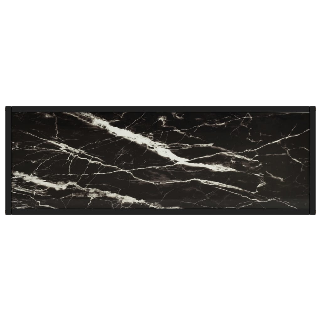 vidaXL Masă consolă, negru, 100x35x75 cm, sticlă securizată