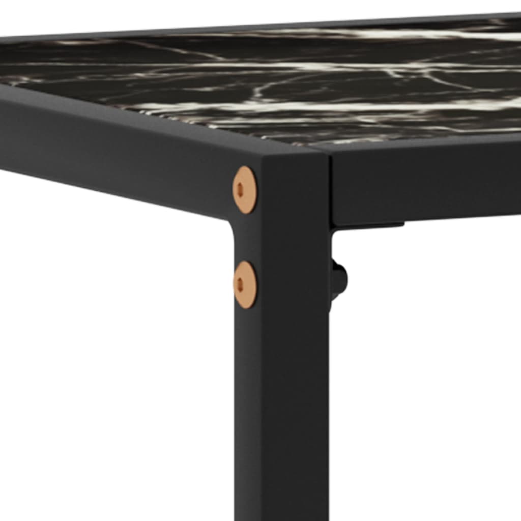 vidaXL Masă consolă, negru, 100x35x75 cm, sticlă securizată