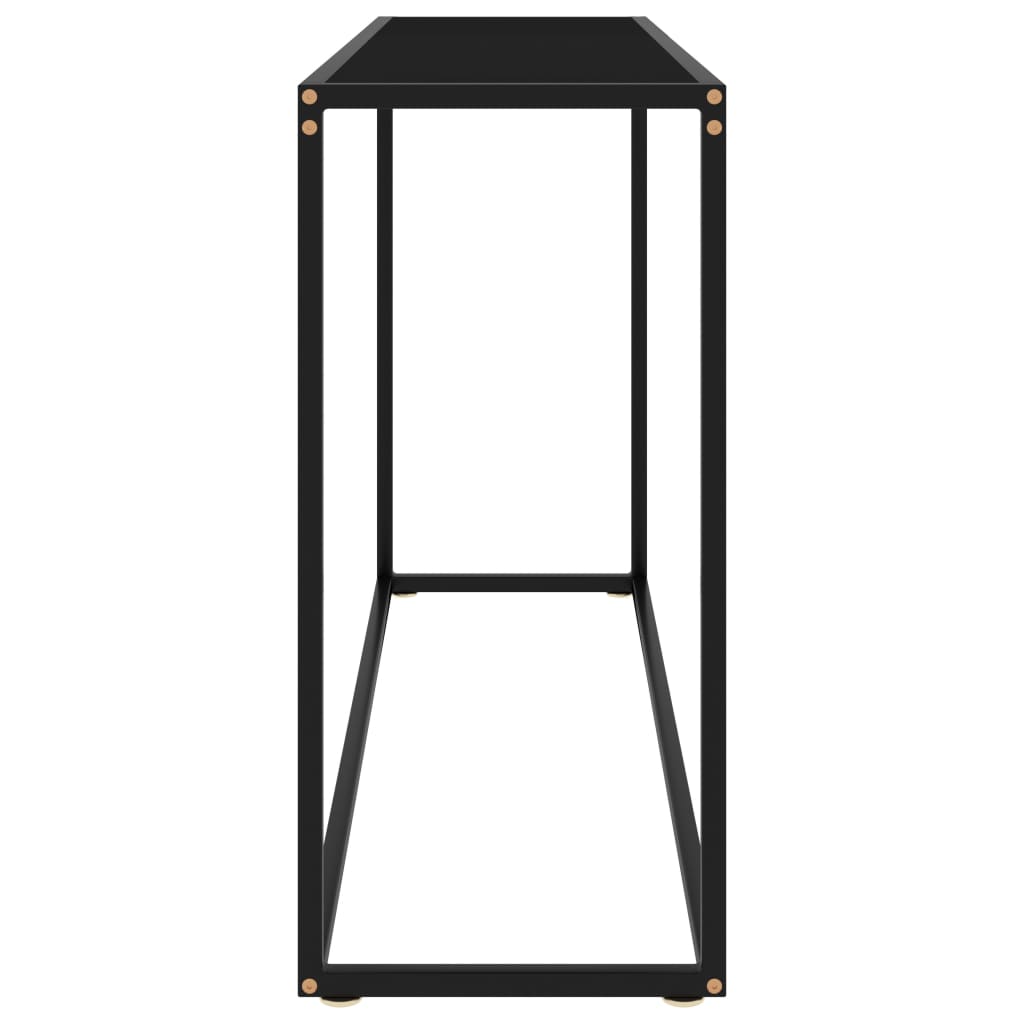 vidaXL Masă consolă, negru, 120x35x75 cm, sticlă securizată