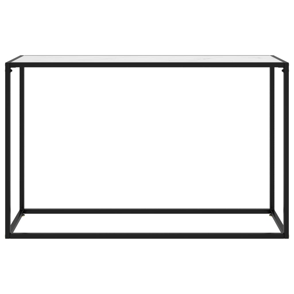 vidaXL Masă consolă, alb, 120x35x75 cm, sticlă securizată