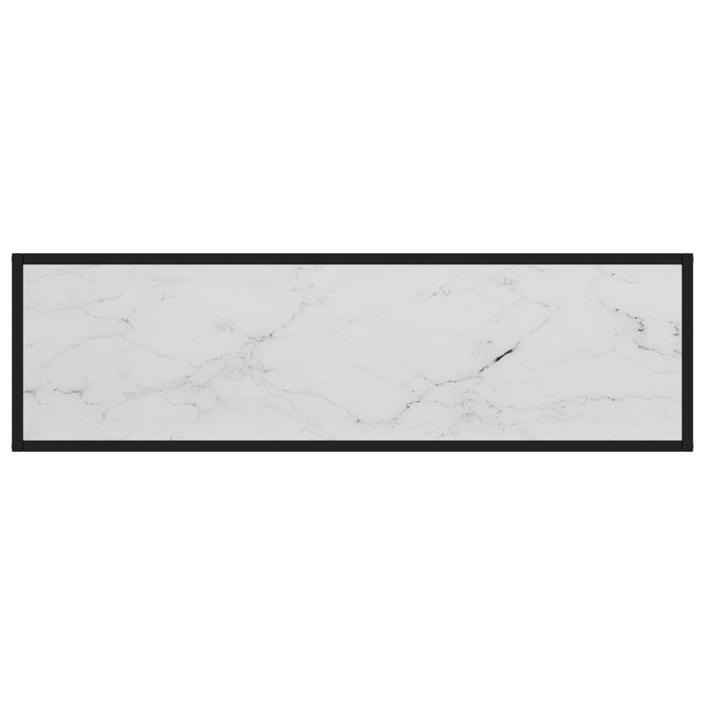 vidaXL Masă consolă, alb, 120x35x75 cm, sticlă securizată