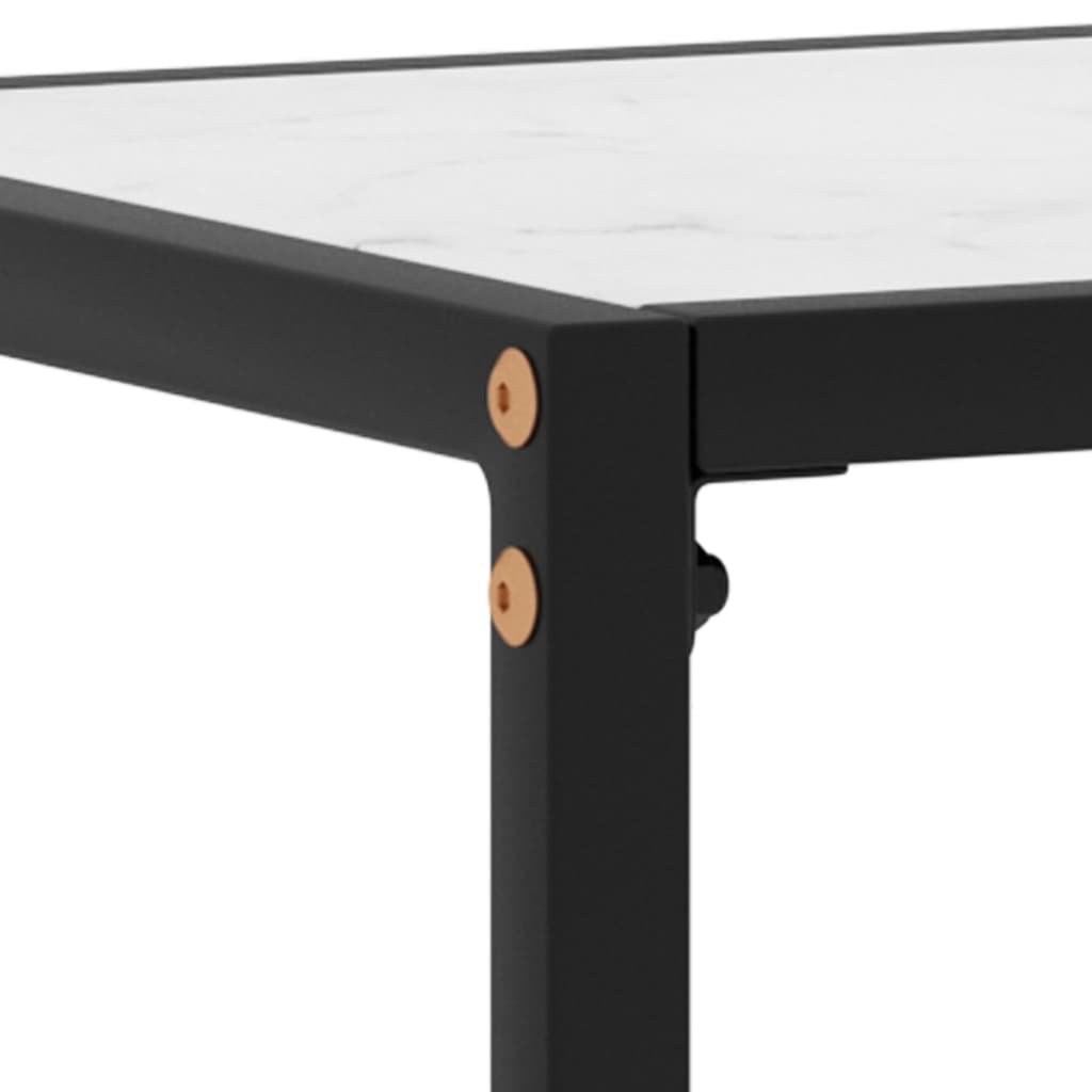 vidaXL Masă consolă, alb, 120x35x75 cm, sticlă securizată