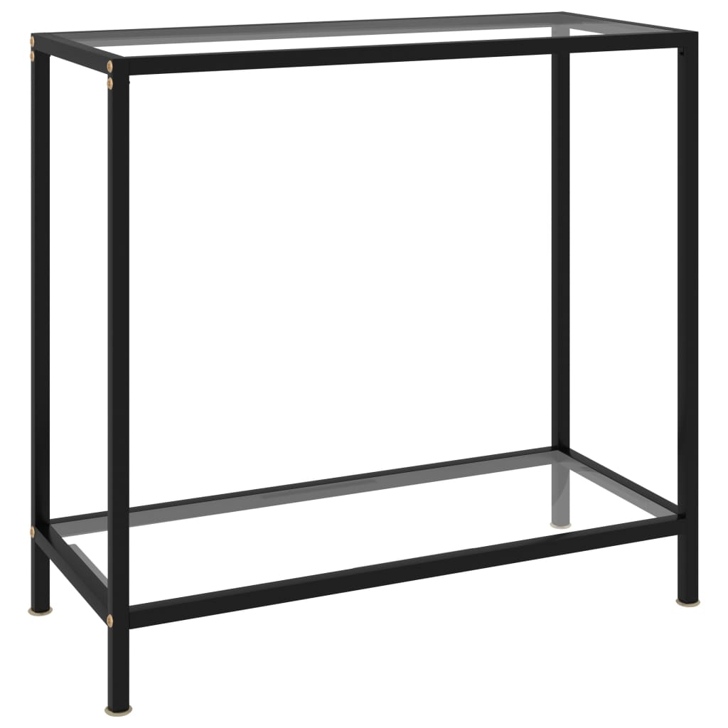 vidaXL Masă consolă, transparent, 80 x 35 x 75 cm, sticlă securizată vidaXL Masă consolă, transparent, 80 x 35 x 75 cm, sticlă securizată