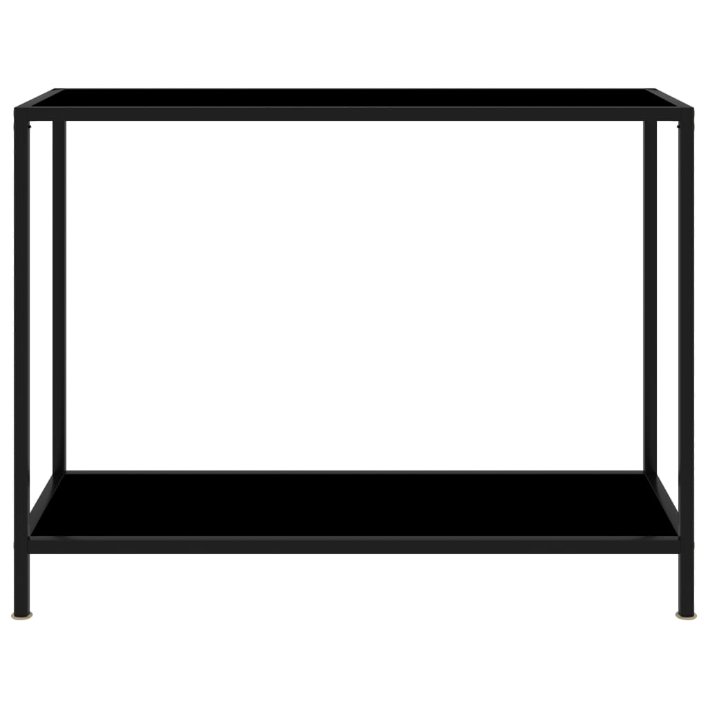 vidaXL Masă consolă, negru, 100 x 35 x 75 cm, sticlă securizată