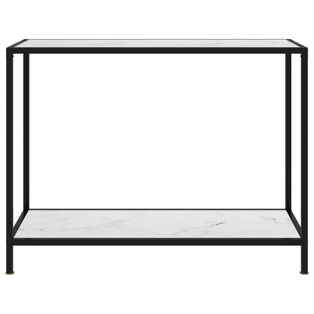 vidaXL Masă consolă, alb, 100 x 35 x 75 cm, sticlă securizată vidaXL Masă consolă, alb, 100 x 35 x 75 cm, sticlă securizată