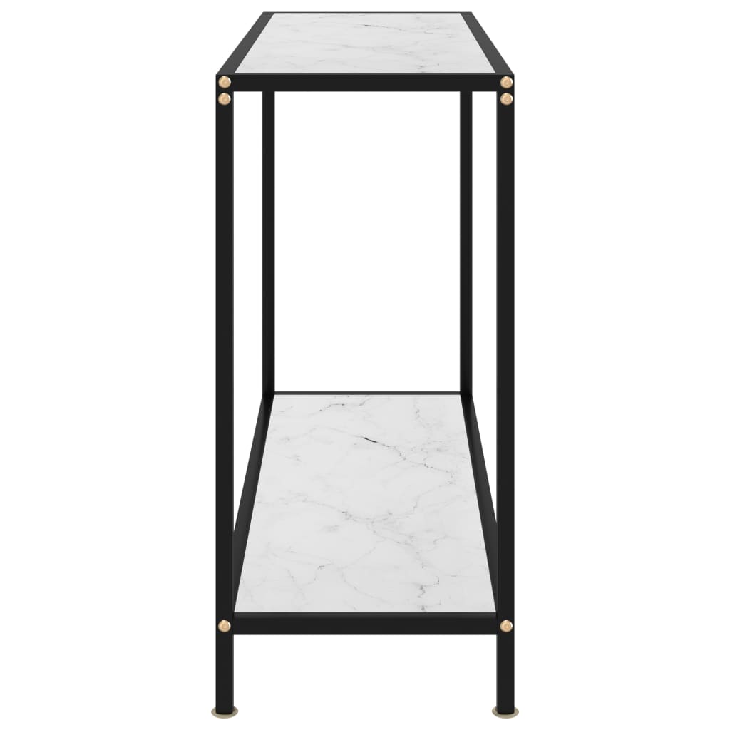 vidaXL Masă consolă, alb, 100 x 35 x 75 cm, sticlă securizată vidaXL Masă consolă, alb, 100 x 35 x 75 cm, sticlă securizată