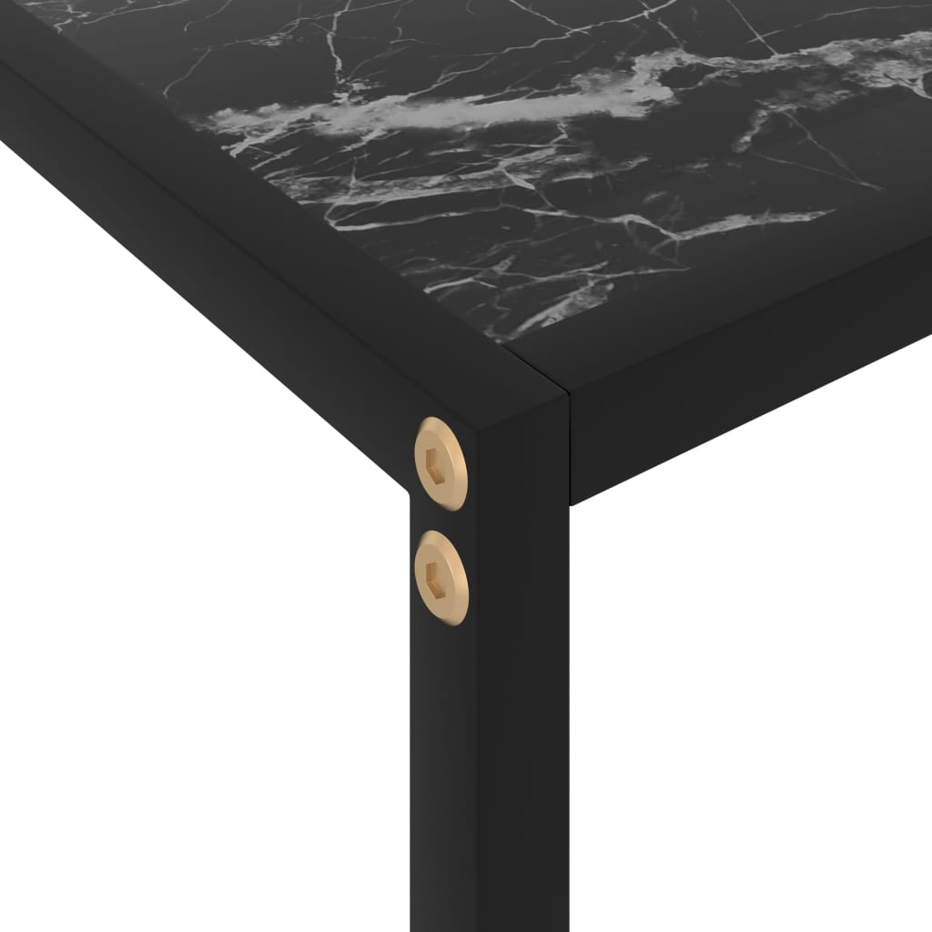 vidaXL Masă consolă, negru, 100 x 35 x 75 cm, sticlă securizată
