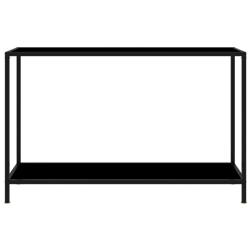 vidaXL Masă consolă, negru, 120 x 35 x 75 cm, sticlă securizată