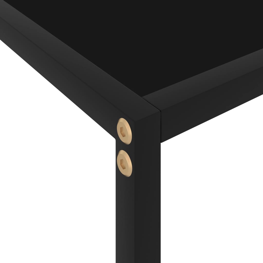 vidaXL Masă consolă, negru, 120 x 35 x 75 cm, sticlă securizată