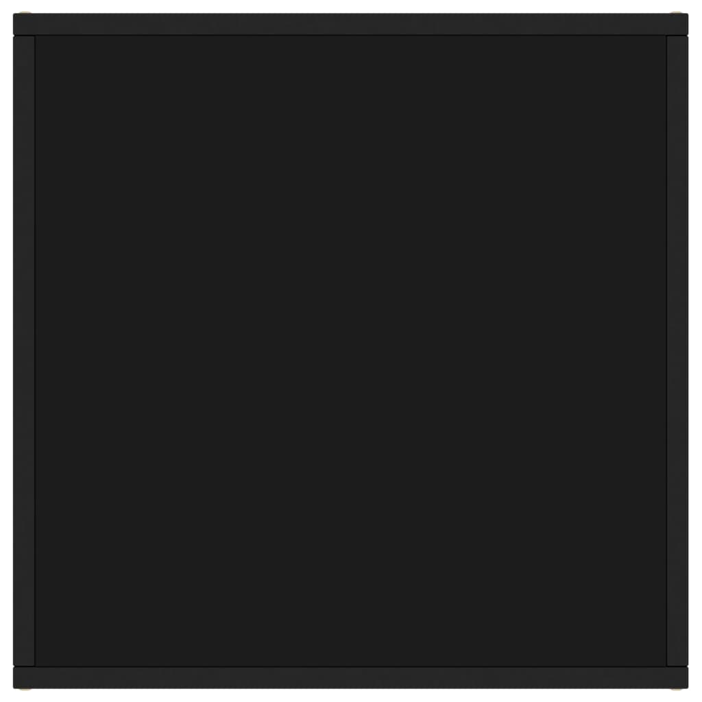 vidaXL Măsuță de cafea, negru cu sticlă neagră, 60x60x35 cm vidaXL Măsuță de cafea, negru cu sticlă neagră, 60x60x35 cm