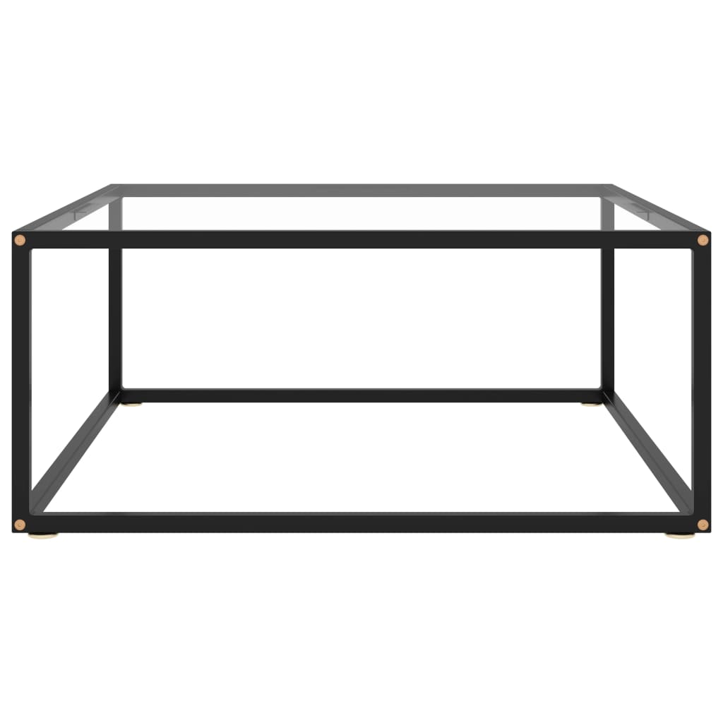 vidaXL Măsuță de cafea, negru cu sticlă securizată, 80x80x35 cm vidaXL Măsuță de cafea, negru cu sticlă securizată, 80x80x35 cm