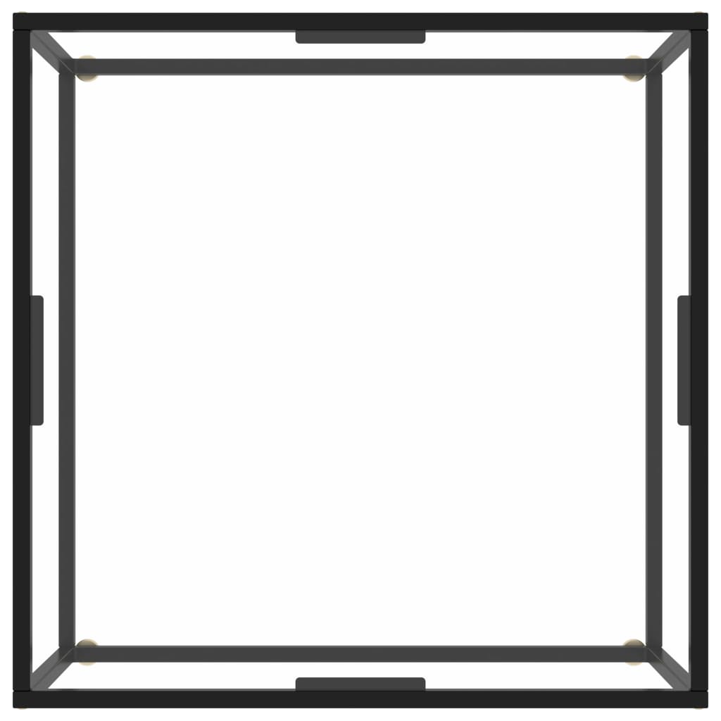vidaXL Măsuță de cafea, negru cu sticlă securizată, 80x80x35 cm vidaXL Măsuță de cafea, negru cu sticlă securizată, 80x80x35 cm