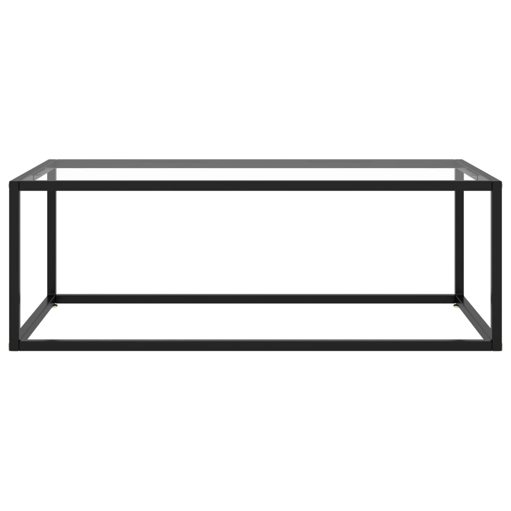 vidaXL Măsuță de cafea, negru cu sticlă securizată, 100x50x35 cm vidaXL Măsuță de cafea, negru cu sticlă securizată, 100x50x35 cm