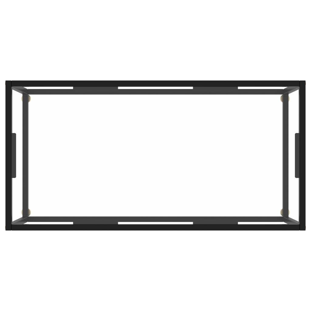 vidaXL Măsuță de cafea, negru cu sticlă securizată, 100x50x35 cm vidaXL Măsuță de cafea, negru cu sticlă securizată, 100x50x35 cm