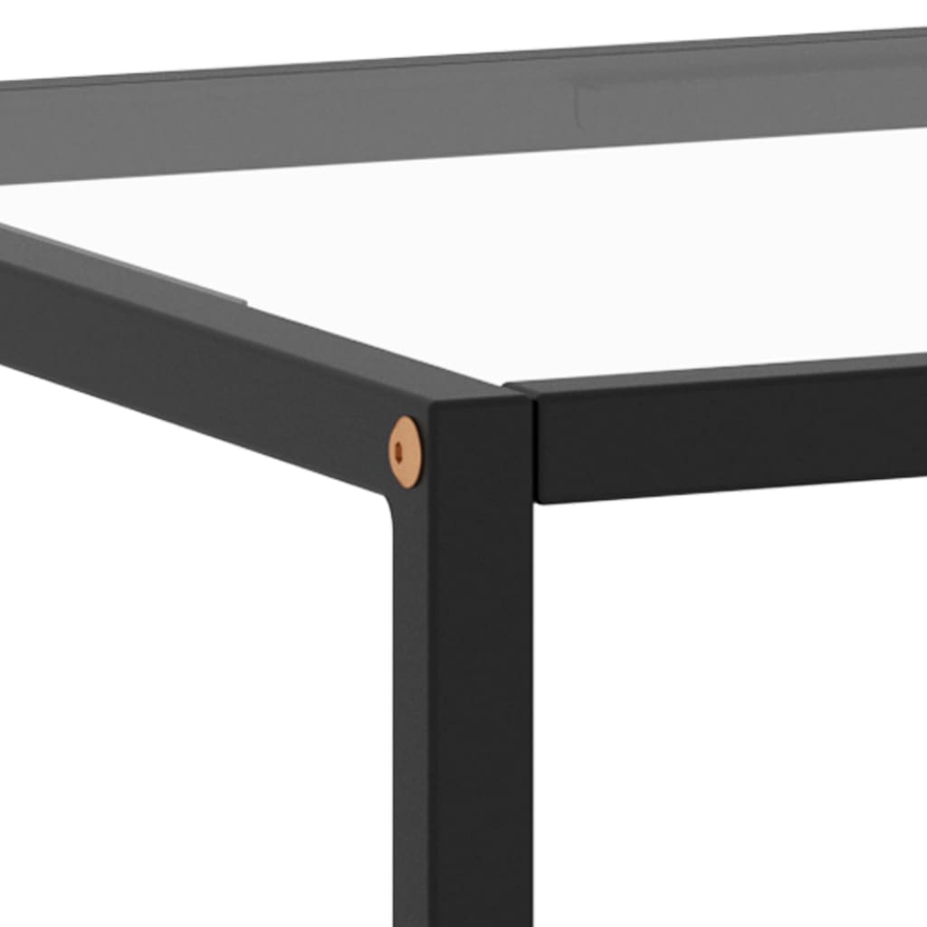 vidaXL Măsuță de cafea, negru cu sticlă securizată, 100x50x35 cm vidaXL Măsuță de cafea, negru cu sticlă securizată, 100x50x35 cm