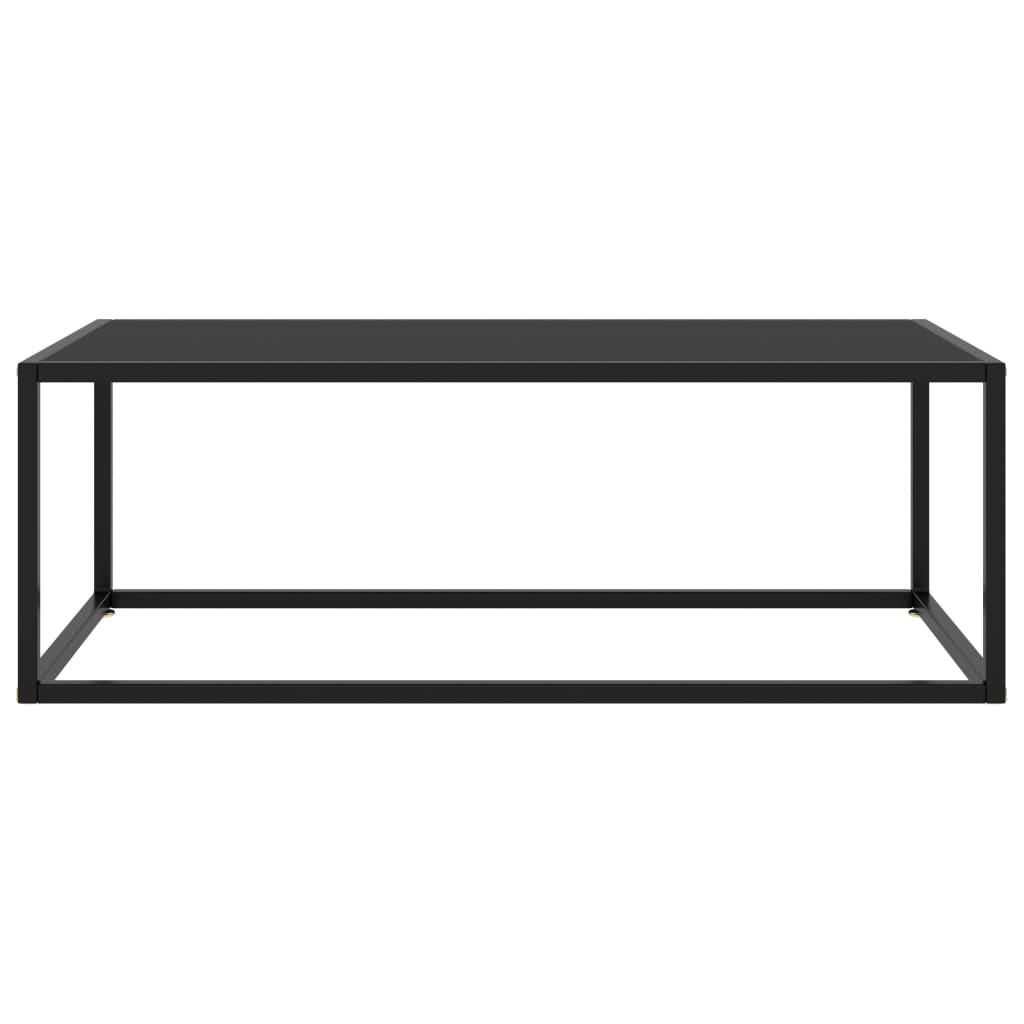 vidaXL Măsuță de cafea, neagră cu sticlă neagră, 100x50x35 cm vidaXL Măsuță de cafea, neagră cu sticlă neagră, 100x50x35 cm