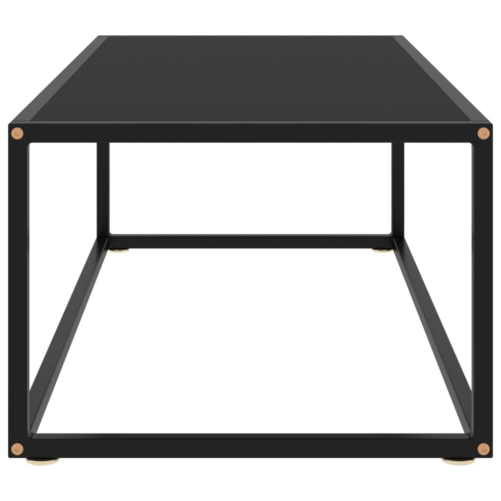 vidaXL Măsuță de cafea, neagră cu sticlă neagră, 100x50x35 cm vidaXL Măsuță de cafea, neagră cu sticlă neagră, 100x50x35 cm