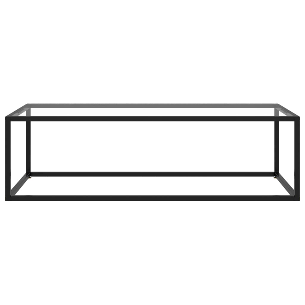 vidaXL Măsuță de cafea, negru cu sticlă securizată, 120x50x35 cm vidaXL Măsuță de cafea, negru cu sticlă securizată, 120x50x35 cm